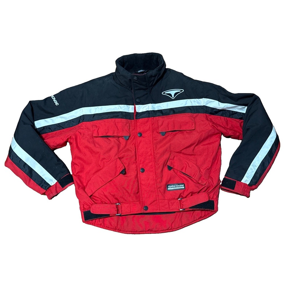 Vintage Padded Motorcycle Racing Jacket Red & Black Men's 44 - 54